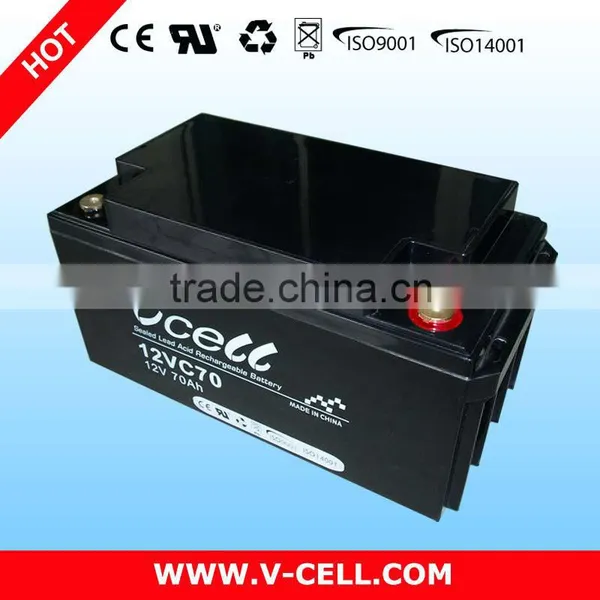 V-CELL 2015 New Solar Energy Storage Battery 12v 70ah With CE and UL Certificate