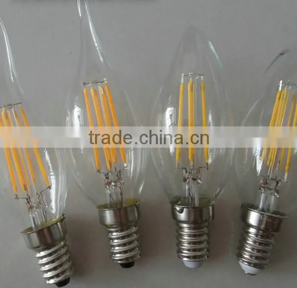 Full Glass 400lm E14 4W Dimmable Led Filament Candle Bulb Quality Choice photo-2