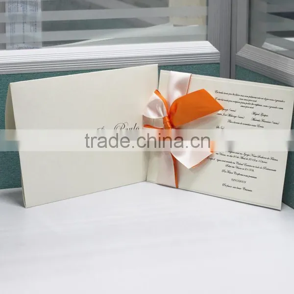 2016 Newmengxing Black, Red, Gold Wedding Invitations With Ribbon Bow photo-5