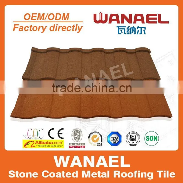Wanael Fireproof/fire-resistant Stone Coated Metal Roof Tile/roof Gardening photo-3
