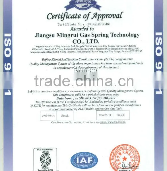 High Quality Gas Spring for Car Luggage Door With ISO:9001 photo-5