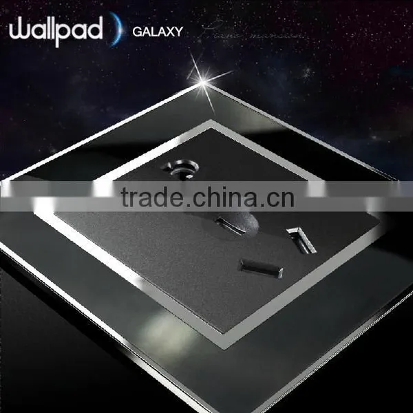 China Supplier OEM Wallpad Black Waterproof Acrylic Glass 110~250V Electrical 5 Pin Triple Austrilia Power Wall Socket 220V photo-5