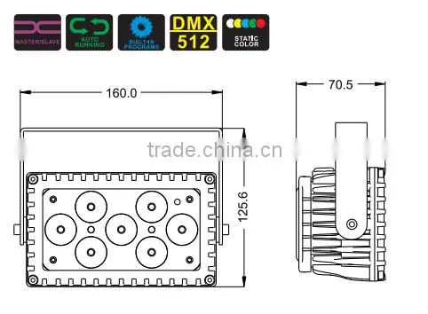 7PCS 3W RGB 3in1 Outdoor DMX 512 LED Flood Light photo-3