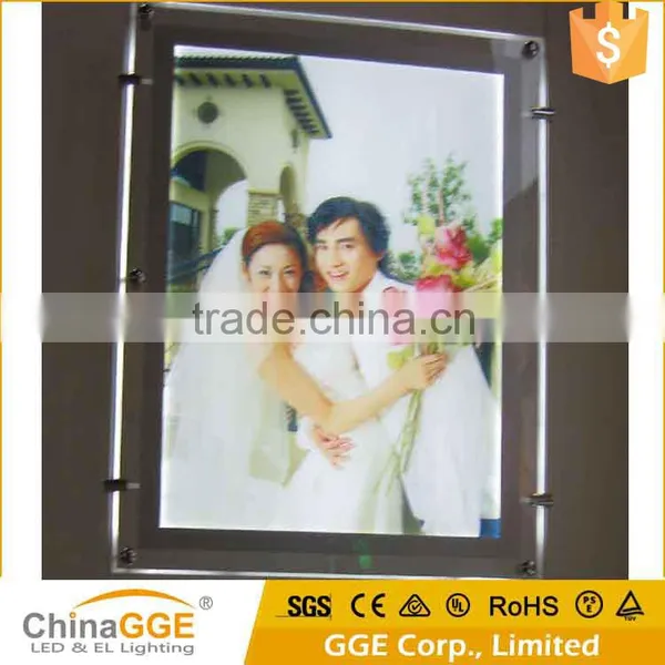 A4 A3 Size Hanging LED Light Box For Window Display Acrylic LED Light Real Estate Window Display photo-4
