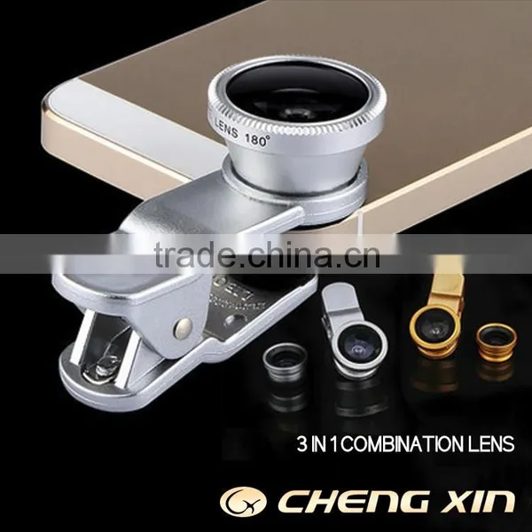 Full Set Cell Phone Lens 3 in 1 Clip-On Fish Eye Lens 180 Degree Universal For i4 4s 5 6 Fisheye Lens Quality Choice photo-3