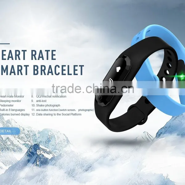 Intelligent Sport Bracelet Bluetooth Fitnessband Heart Rate Monitor Vibrate Alarm Smart Bracelet Fitness Tracker Calorie Counter photo-4