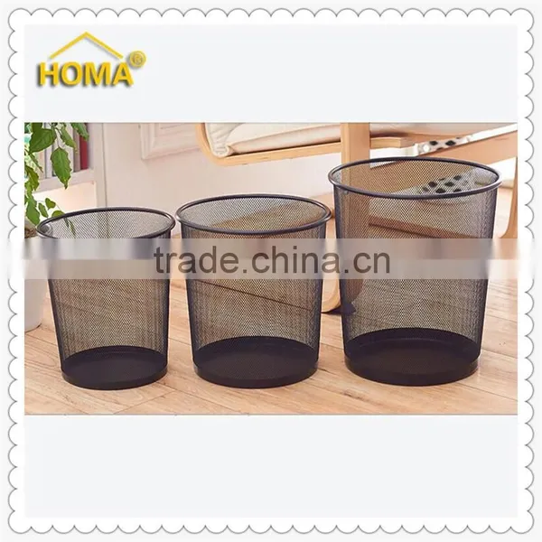 Trash Office Can Metal Wastebasket Mesh Waste Bin photo-2