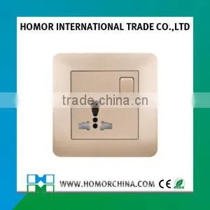 Aluminum Brush Panel South African Standard Swithed Socket With Neon photo-2