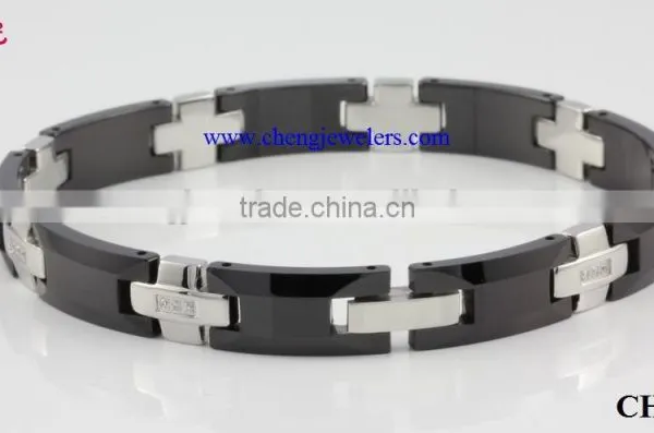 2015 Magnet Bracelets/diamond Man Bracelet/ceramic Bracelet