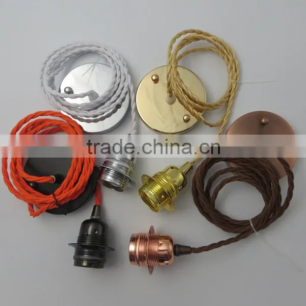 Colorful E27 Iron Lamp Socket Metal Edison Bulb Holder With Ring photo-5
