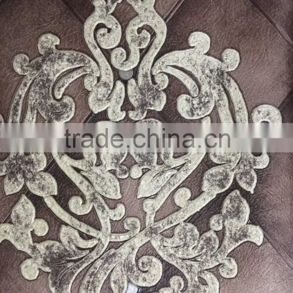 Italian Design Lether Effect Deep Embossed Wallpaper With High Quality photo-6