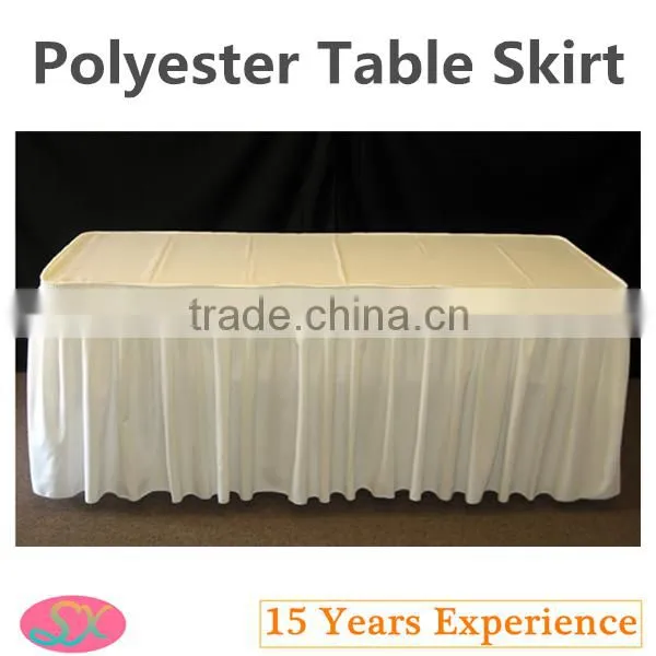 Polyester Table Skirt Pleated Table Skirts