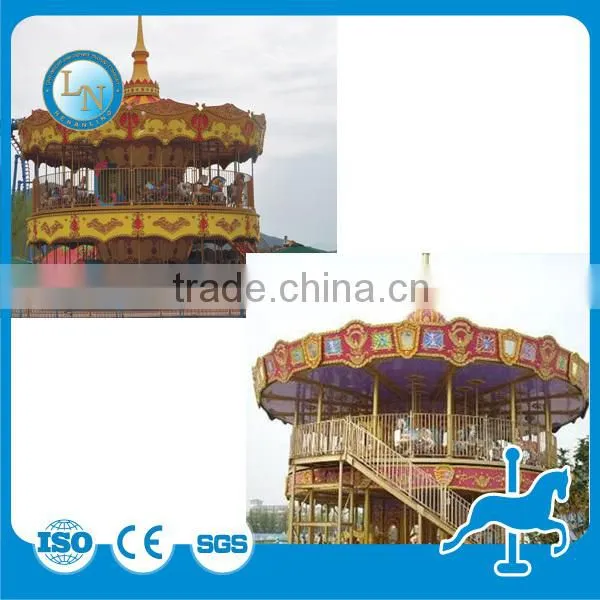 High Quality Kids Merry go Round Luxury Double Deck Carousel for Sale photo-3