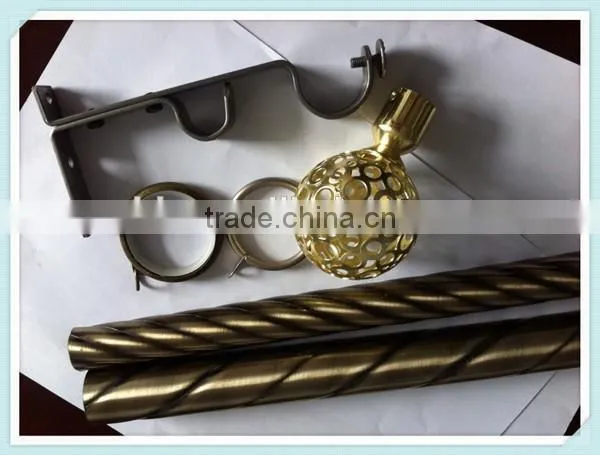 Curtain Pipe With Accessories,Curtain Pipe Bracket,Metal Curtain Twisted Pole