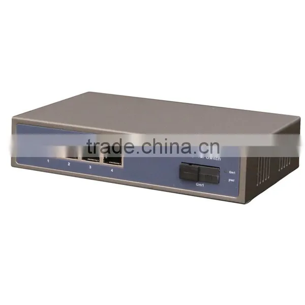 4 Port RJ45 Full Gigabit Fiber Switch With 1*1000M SC Optical Fiber Ports photo-3