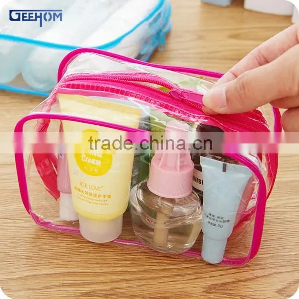 Clear Rectangle Pvc Zipper Waterproof Travel Bag Set photo-6