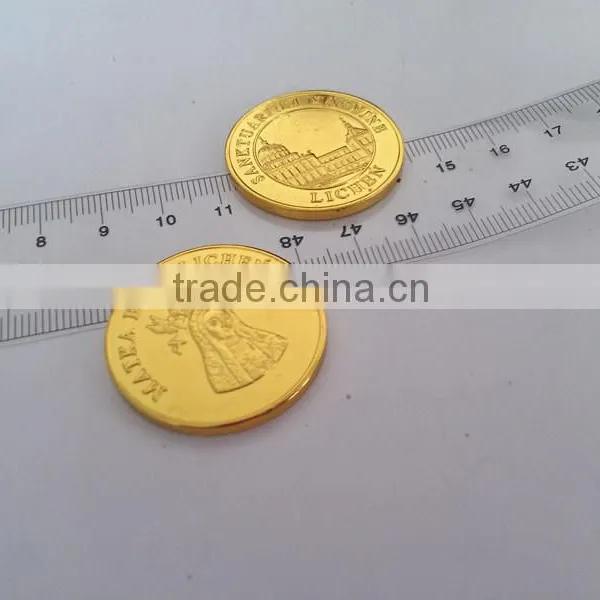 Gold Plating Embossed Double Side Custom Metal Coin photo-5