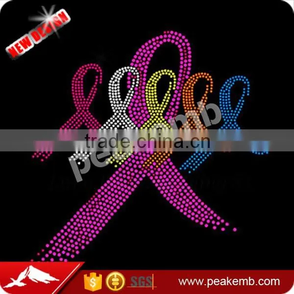 Breast Cancer Ribbons Custom Rhinestone We Fight Together Transfers China photo-4