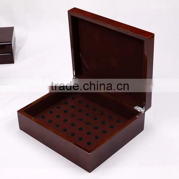 Wooden Essential Oil Bottle Storage Box Wooden Storage Box / Skin Care Products Packaging