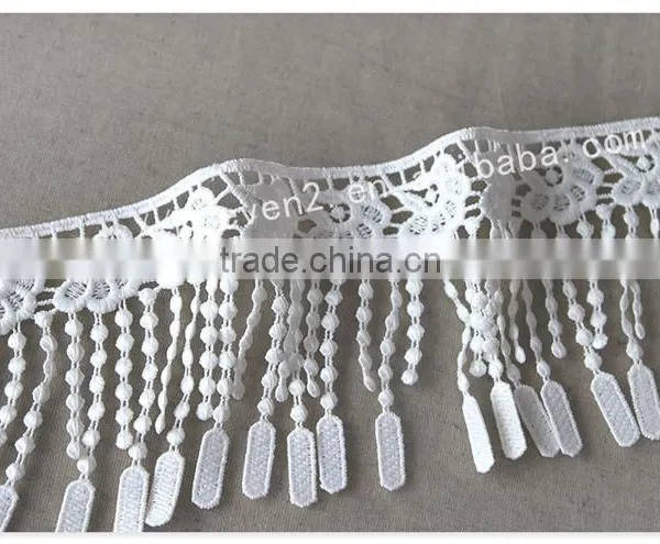 Beautiful Design 9cm Width Polyetser Crochet Tassel Fringe for Dresses Wholesale photo-4