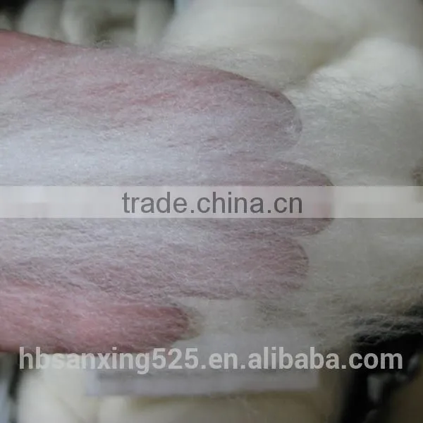 Chinese Wool Top 24MIC, 75MM, Natural White Color. photo-3
