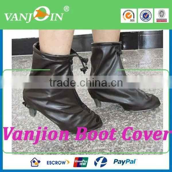 Fashion White Zippered Nonslip Rainproof Flodable Reusable Short Covers photo-3