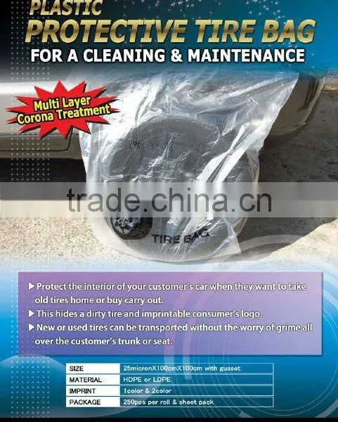 Car Plastic Tire Bag With Logo Printable photo-2