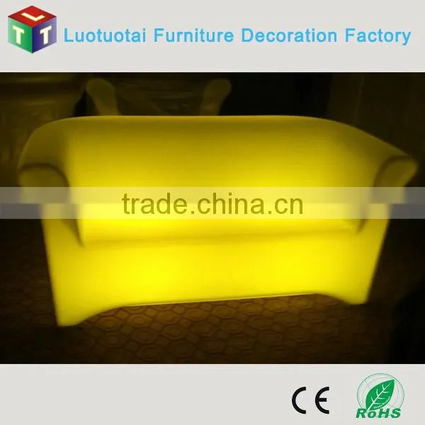 Nightclub Plastic LED Lighted Bar Sofa PE LED Sofa/plastic LED Light up Chair photo-5