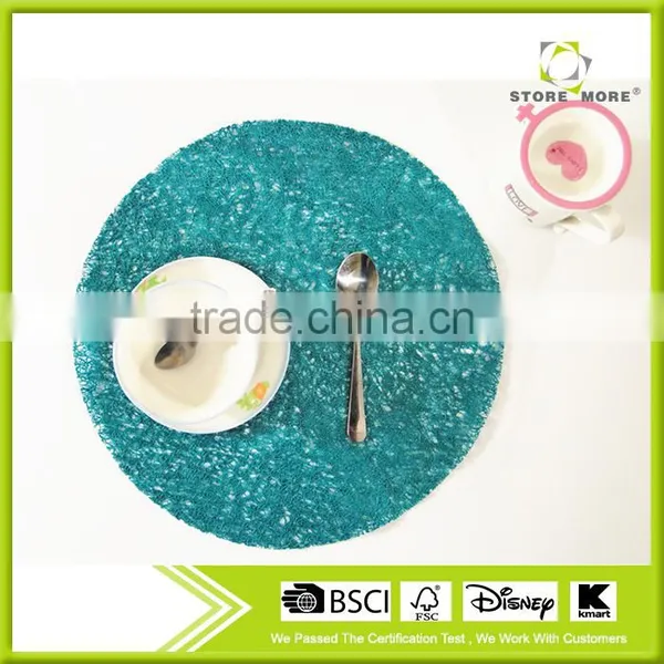 Round PVC Woven, Indoor/Outdoor Placemat, Set of 12, Many Colors photo-3