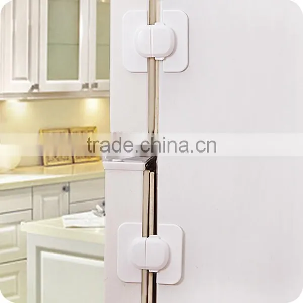 J339 Baby Safety Child Protection Plastic Refrigerator Cabinet Lock photo-2