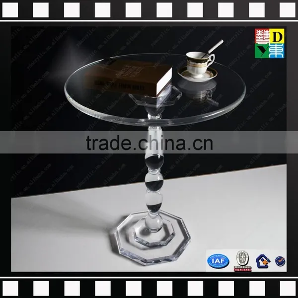 Round PMMA Furniture Tables Transparent Acrylic Coffee Table From Shenzhen Yidong photo-2