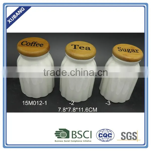 Ceramic Material and Storage Bottles & Jars Type Ceramic Canister Tea Coffee Sugar Set photo-2