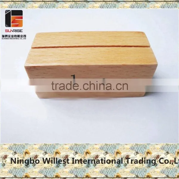 Rectangle Mini Wooden Base for Holding Chalkboard/calendar/menu/trophy photo-2