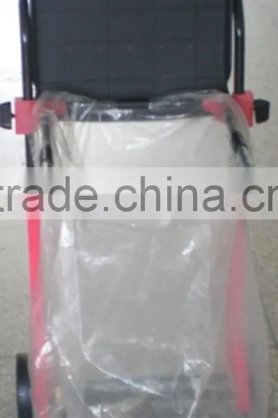 80L Multi-function Garden Rubbish Cart With Plastic Bag, Waste Cart, TROLLEY WHEELIE RUBBISH BIN TRUCK DISPOSAL BAG photo-6