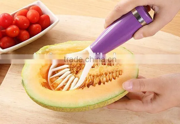 Multifunction Food Grade Plastic Fruit Corer / Pitter and Slicer photo-3