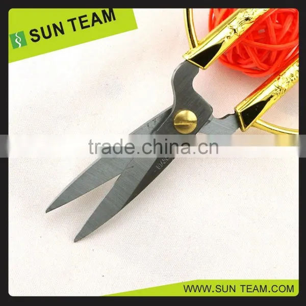 ST005F 7-1/2" FDA Qualified Zinc-Alloy Handle Tailor Imitation Gold Scissors photo-6
