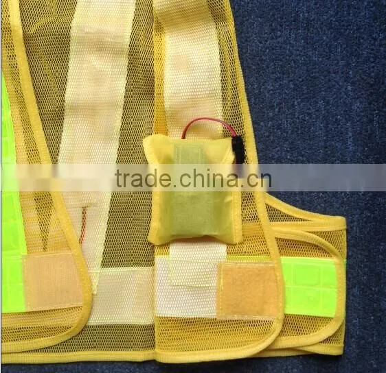 Reflective Led Lighted Flashing Police Safety Vest With Velcro EN471 High Visibility photo-6