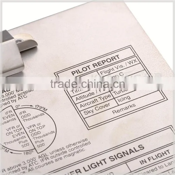Kearing Silk Printing Aviation Supplies Kearing Metal A4 Pilot Kneeboard Clipboard for Flight Training VFR photo-4