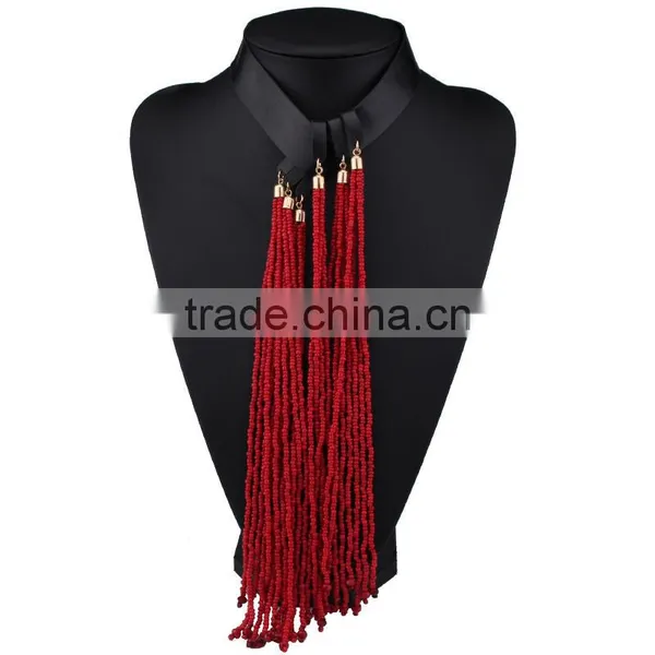 Big Brand Colorful Small Beads Tassel Necklaces for Womens Jewelry photo-4