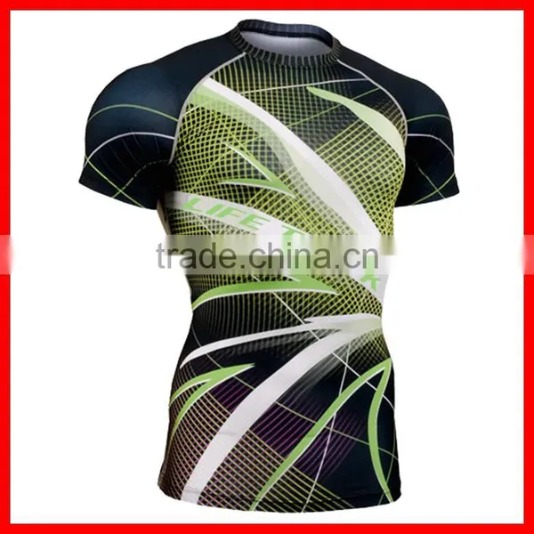 2015 Professional Fitness Wear Black Compression Shirt for Training/Yoga photo-3