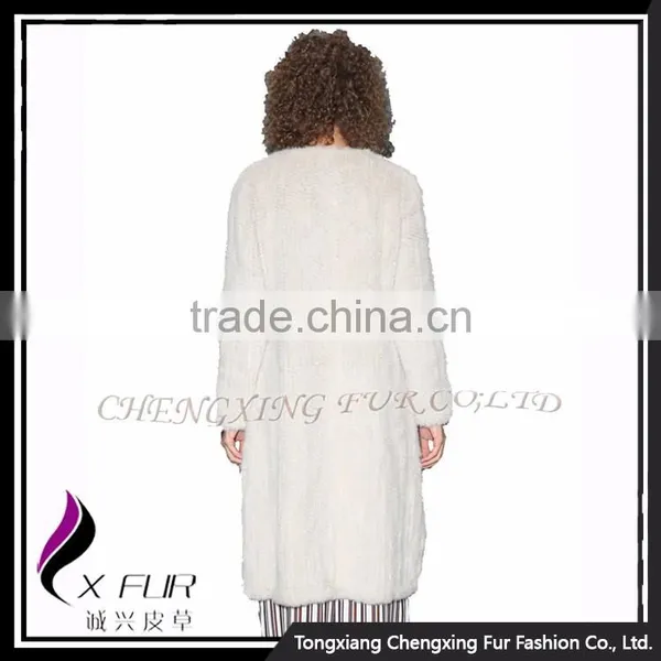 CX-G-A-49A Ladies Hand Knitted Mink Fur 2017 New Coat photo-3