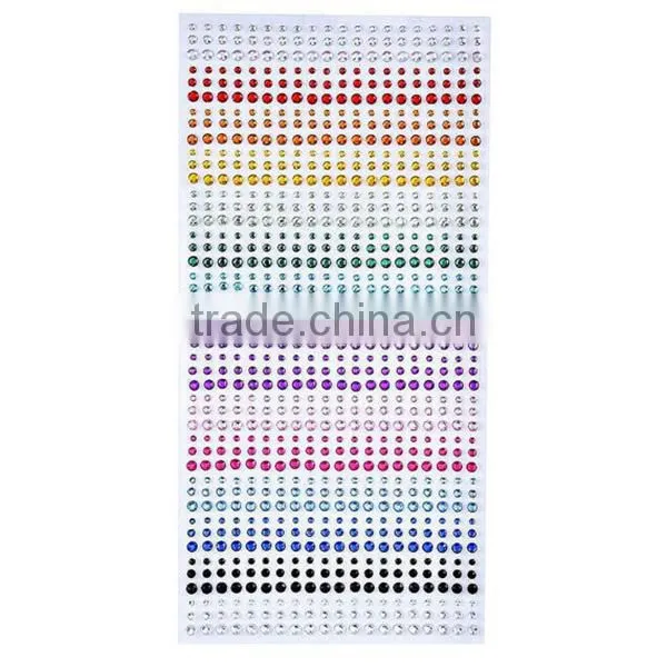 Self Adhesive 3mm Rhinestone Diamante Gem Sticker Strip Decoration photo-2