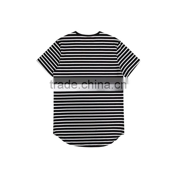 New Arrival Fashion OEM Service Fancy High Quality 100% Striped Cotton Men Tshirt T-shirt Wholesale China Manufacture photo-3