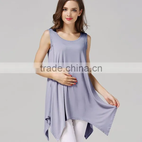 Blouse Sleeveless Nursing Clothes Thin Section Breastfeeding Clothing Modal Maternity Mother Outdoor Tops photo-4