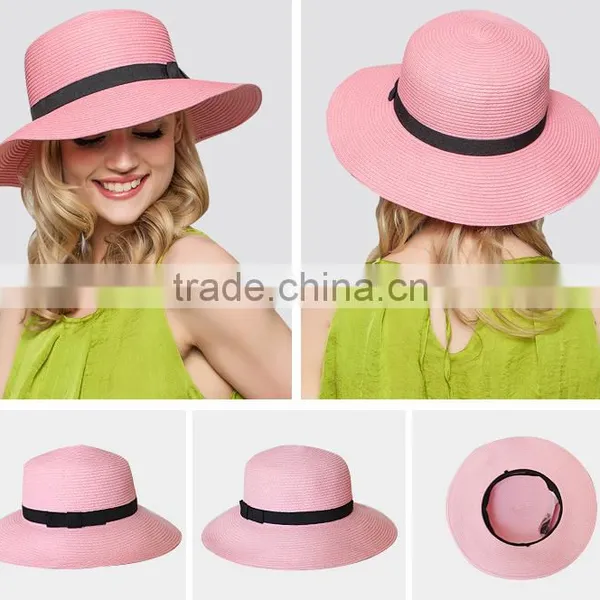 Zm40593b Summer New Fashion Simple Design Women Staw Sun Visor Hat photo-5