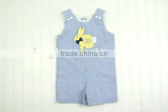 2017 Baby Boys Easter Outfit Kids Bunny Shortall Newborn Baby Boys Romper photo-3