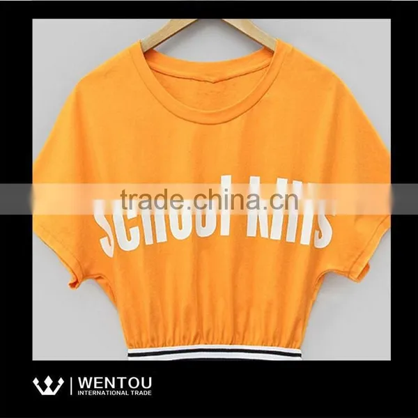 China Women Printed Letters Summer Short Sleeve Blouse photo-4