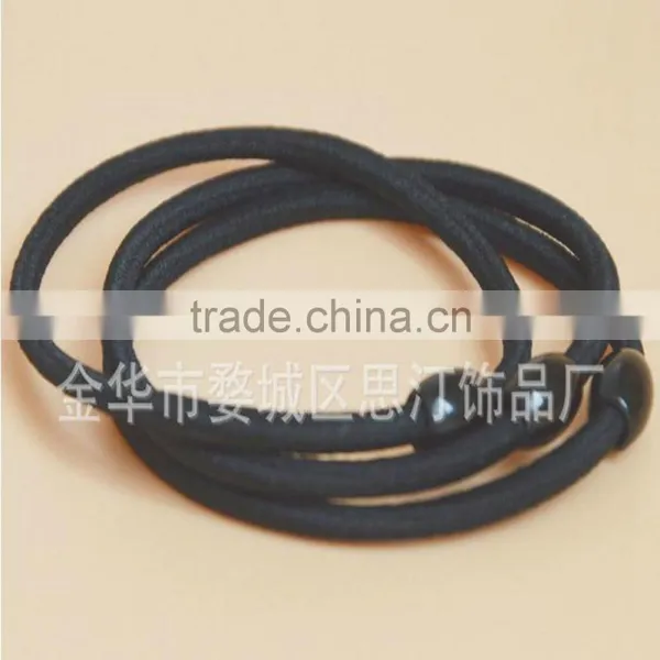 Girls Rubber Elastic Hair Ties Ponytail With Beads photo-5