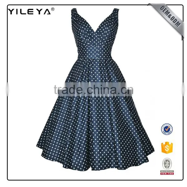 Factory Direct Offer Rockabilly Dress Polka Dots,polka Dot Dress,dot Printed Dresses photo-4