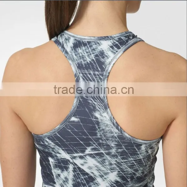 Hot Sale Custom Womens Athletic Body Building Sleevelesss Print Tank photo-2